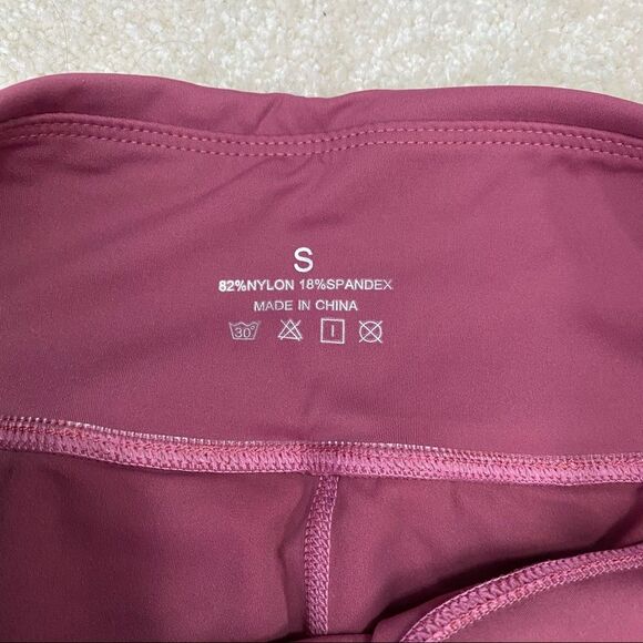 NWOT high waisted leggings mesh pocket yoga running size small - Picture 5 of 9